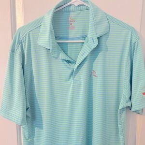 Rhoback Men’s Polo Shirt - size Medium embroidered sleeve